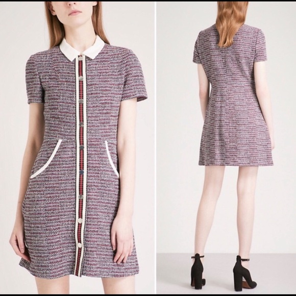 Maje Dresses & Skirts - Maje Renatelle Jacquard Tweed Mini Dress Size 2